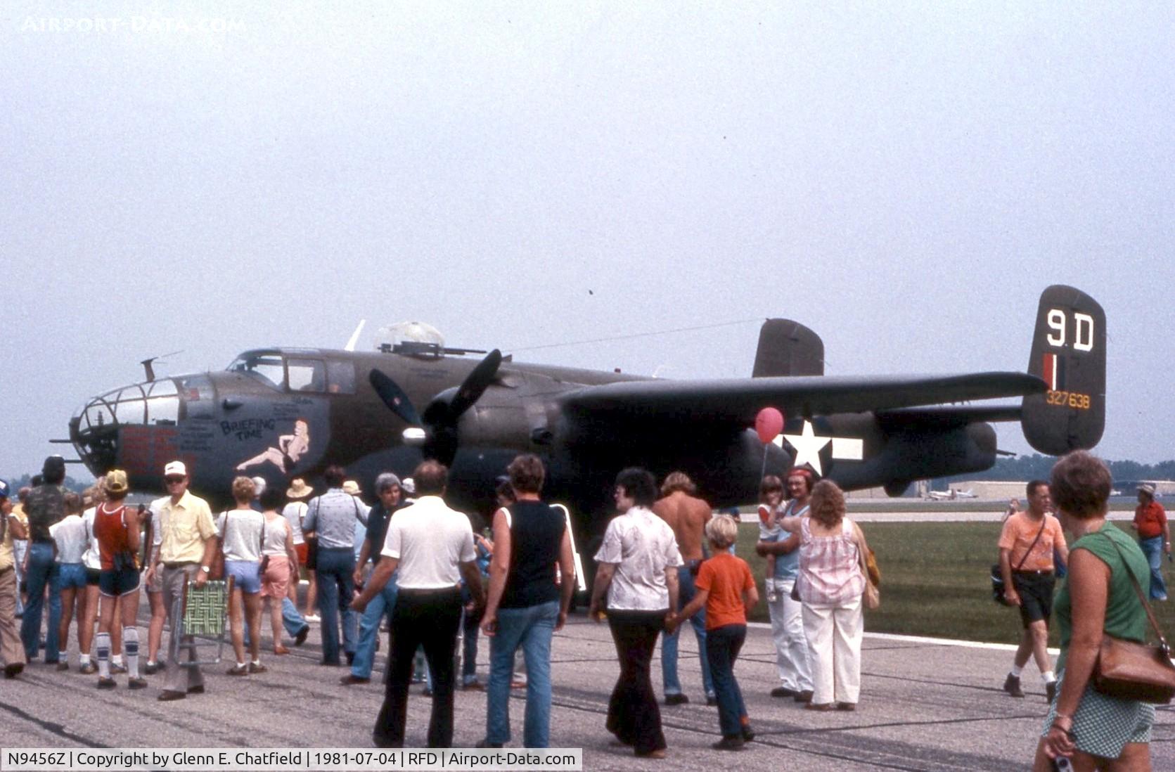 N9456Z, 1943 North American TB-25N Mitchell C/N 108-33214, Parked during an air show