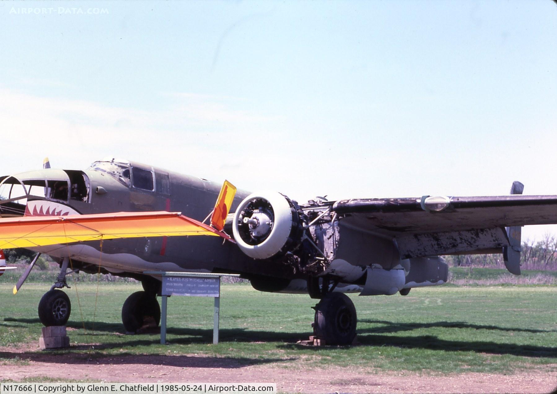 N17666, 1958 North American B-25N Mitchell C/N 108-33518, Derelict at old Mundelein Field, IL.  Now restored at Pendleton Air Museum, OR