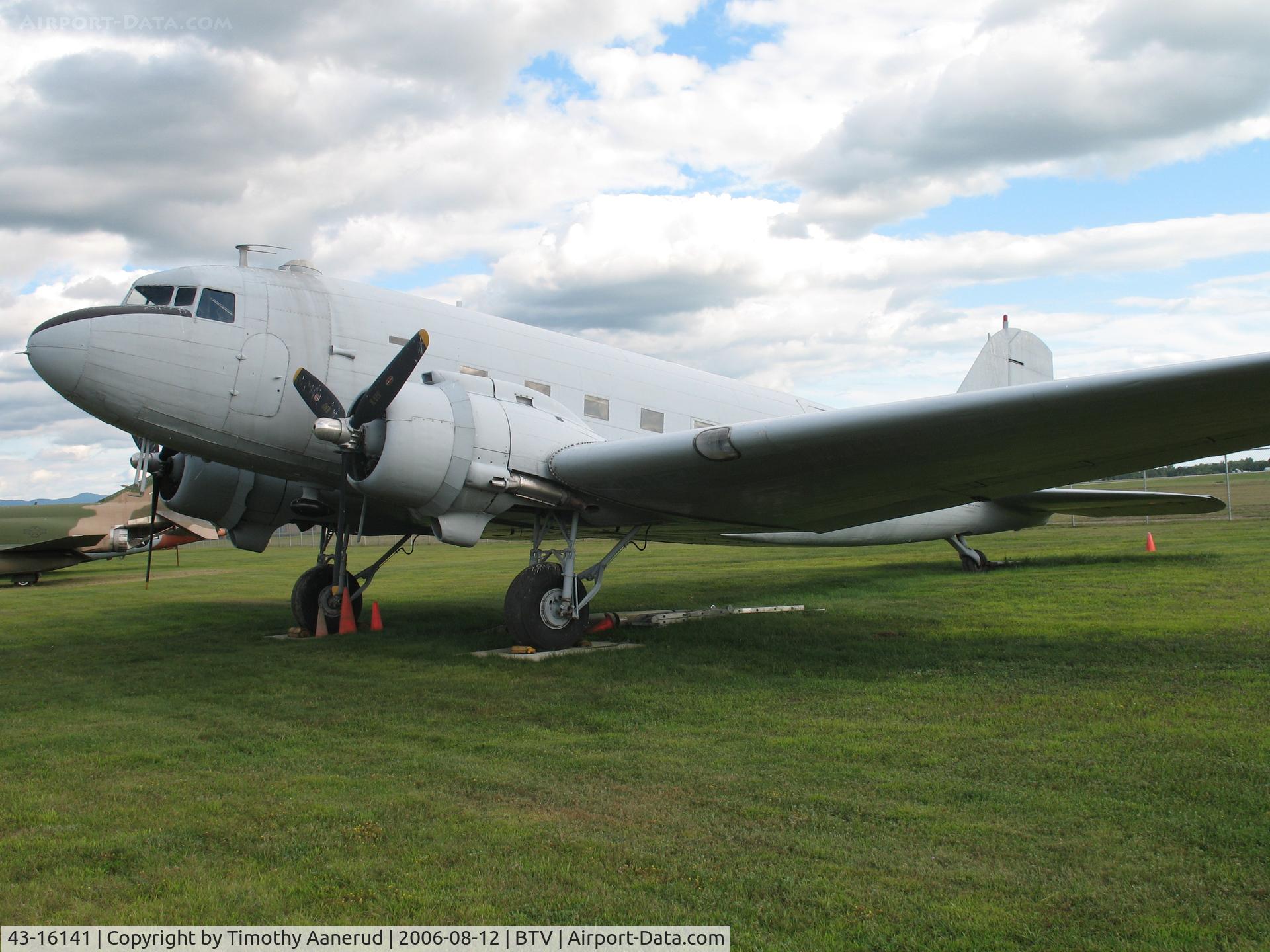 43-16141, 1943 Douglas C-47B Skytrain C/N 20607, Vermont ANG, Douglas C-47 (Skytrain)