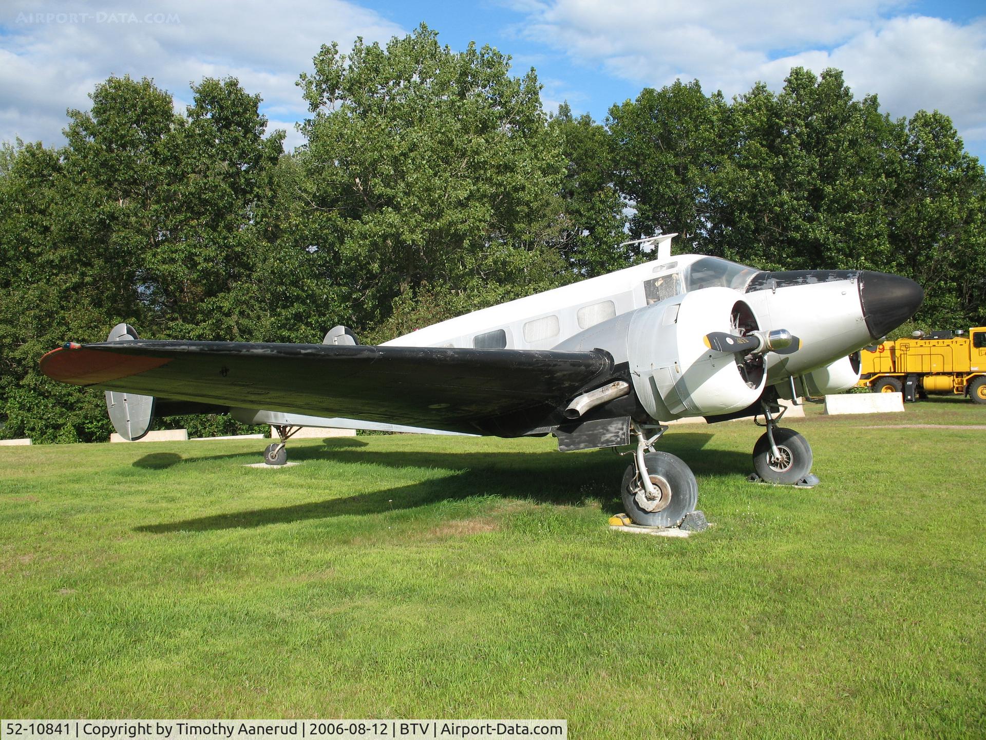 52-10841, 1952 Beech C-45H Expeditor C/N AF-771, Vermont ANG, Beech C-45H (Expeditor),  formerly N128V