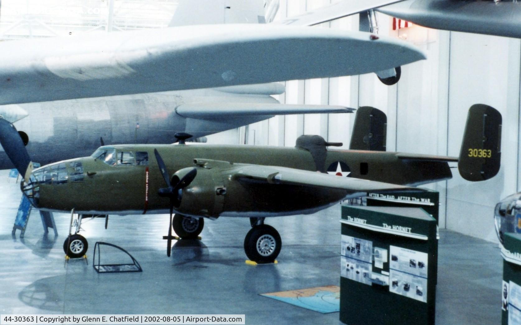 44-30363, 1944 North American TB-25J-25/27-NC Mitchell C/N 108-33638, Now at the new Strategic Air & Space Museum, Ashland, NE