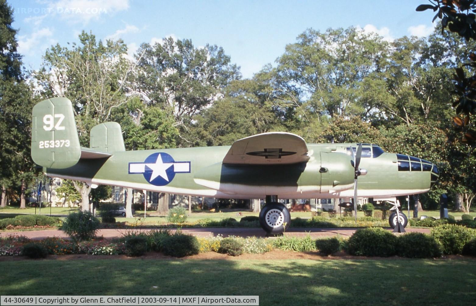 44-30649, 1944 North American TB-25N-25/27-NC Mitchell C/N 108-33924, TB-25N at Maxwell AFB Air Park