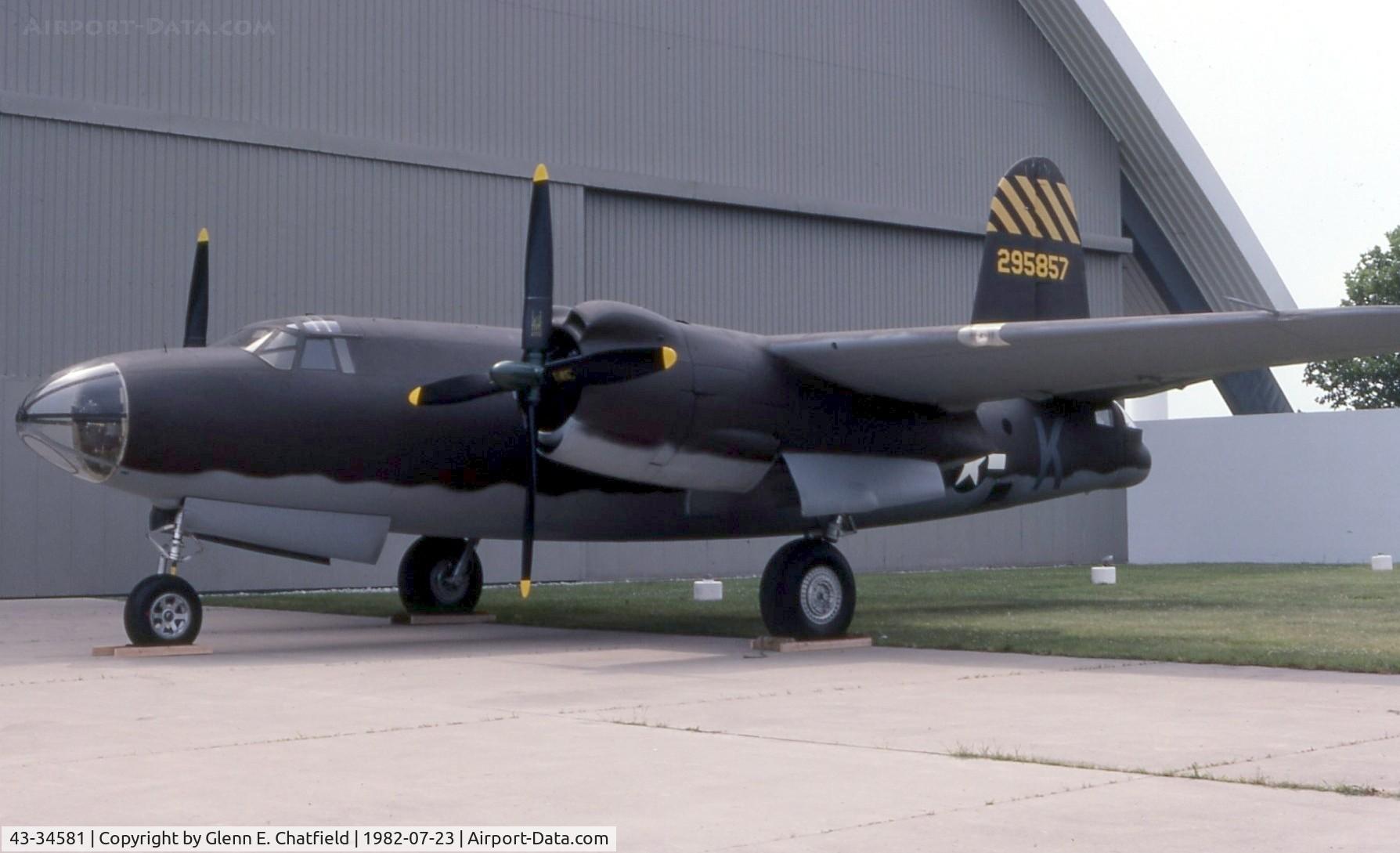 43-34581, 1943 Martin B-26G-11-MA Marauder C/N 8701, B-26G at the National Museum of the U.S. Air Force