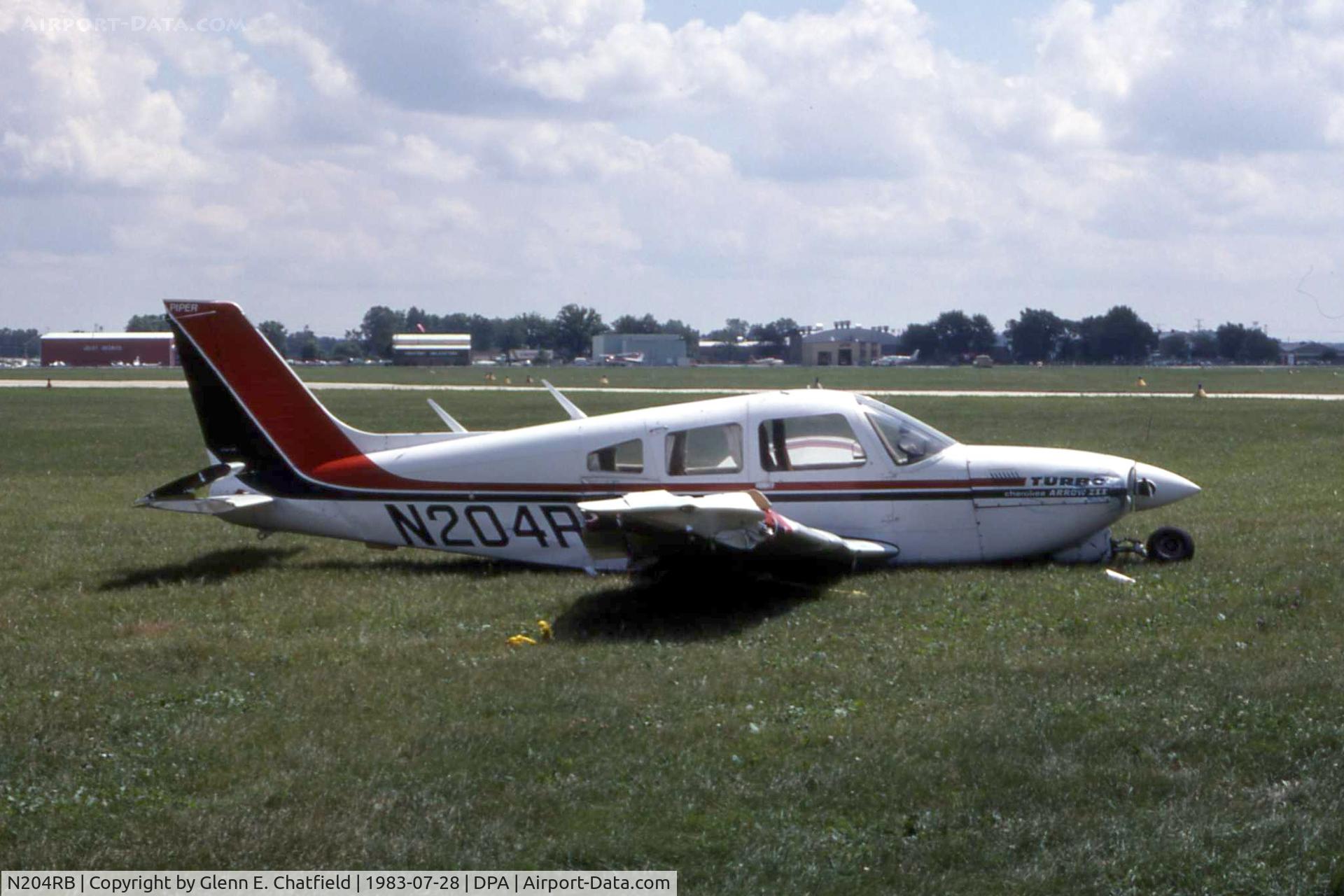 N204RB, Piper PA-28R-201T Cherokee Arrow III C/N 28R-7703149, Storm damaged