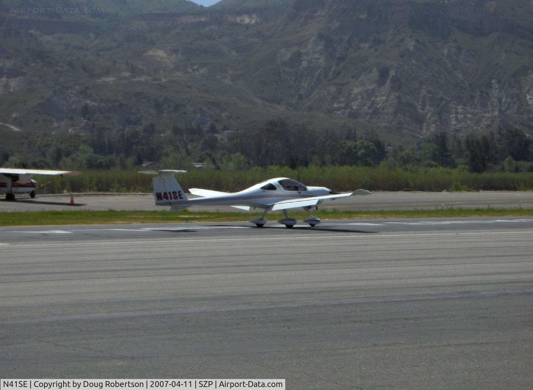 N41SE, 2003 Diamond DA-20C-1 Eclipse C/N C0246, 2003 Diamond Aircraft DA-20-C1 KATANA, Continental IO-240 125 Hp, two place, flaps landing roll Rwy 22