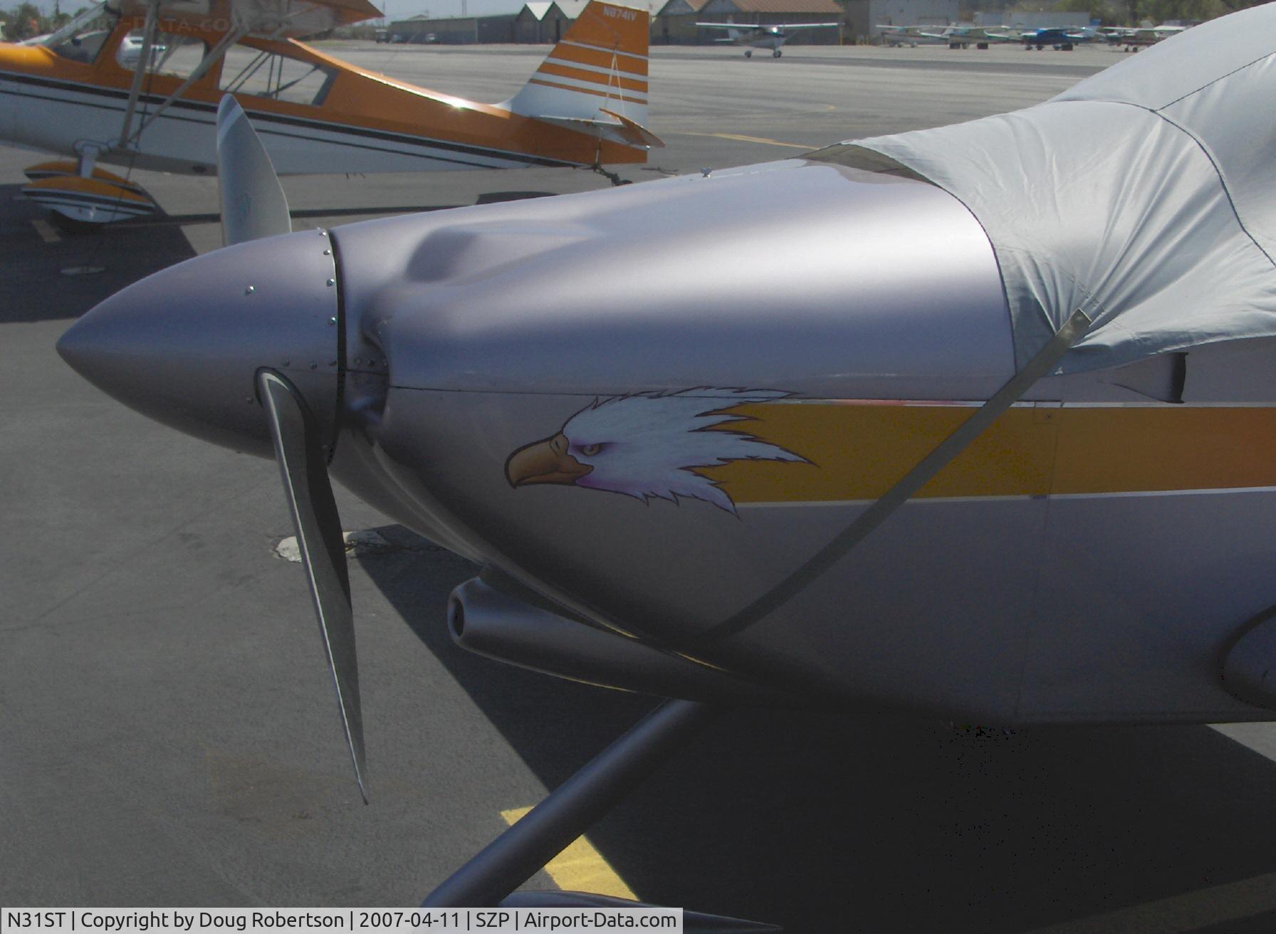 N31ST, 1997 Vans RV-6A C/N T106A, 1997 Towner VAN's RV-6A, Lycoming O-320, cowl with Eagle motif