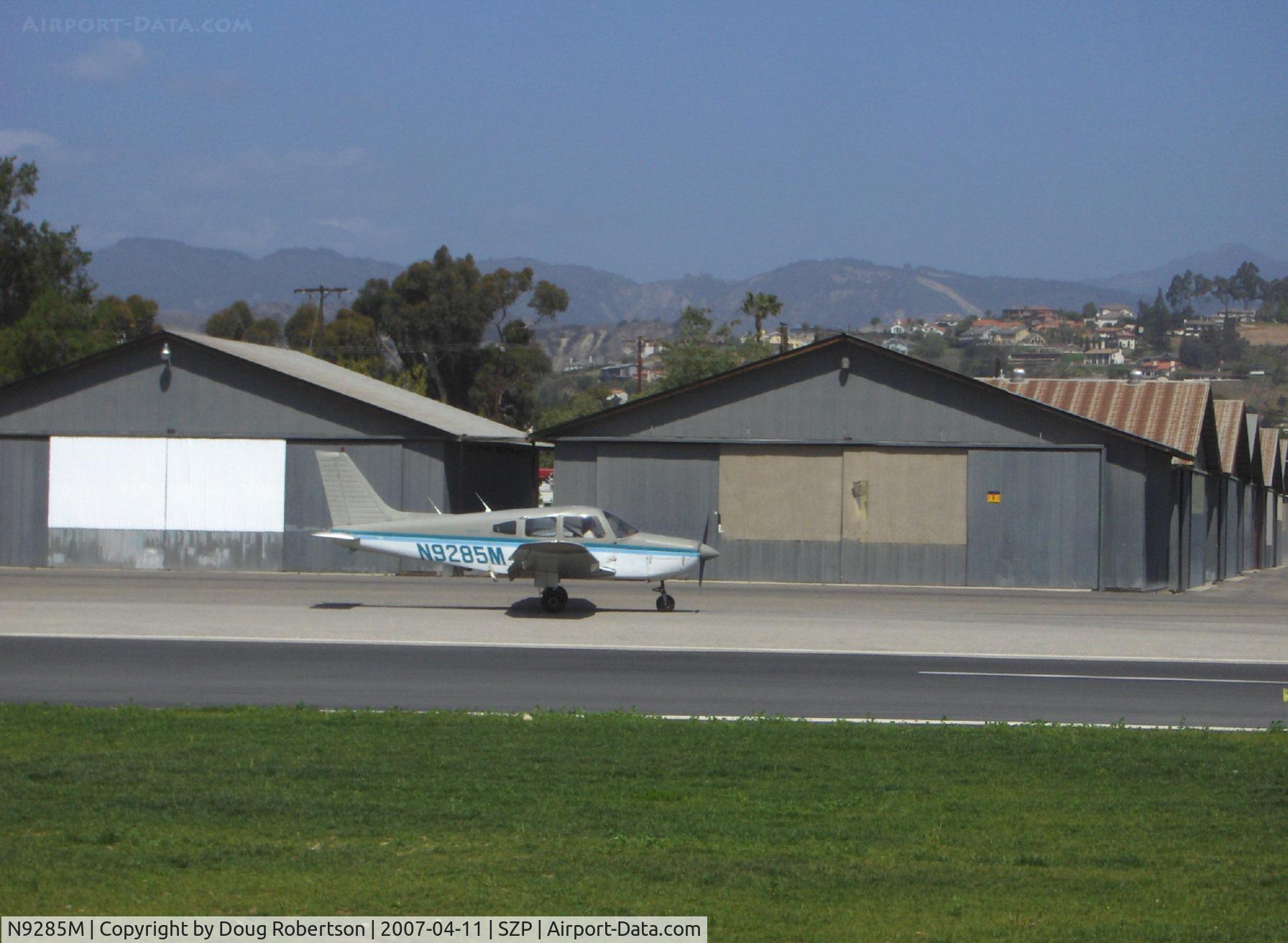 N9285M, 1985 Piper PA-28-161 C/N 28-8616043, 1985 Piper PA-28-161 WARRIOR II, Lycoming O-320-D3G 160 Hp, taxi after landing Rwy 22