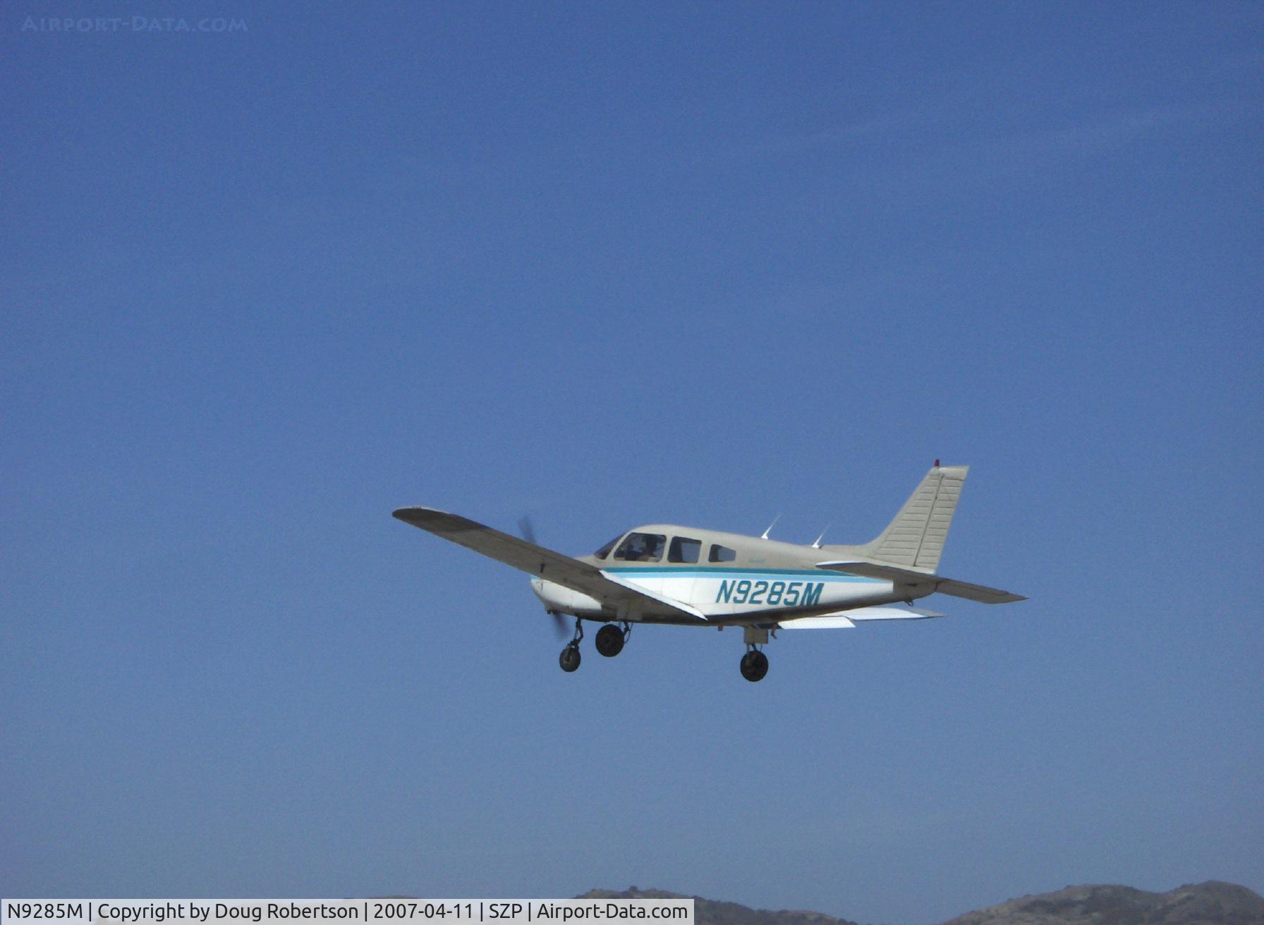 N9285M, 1985 Piper PA-28-161 C/N 28-8616043, 1985 Piper PA-28-161 WARRIOR II, Lycoming O-320-D3G 160 Hp, takeoff climb Rwy 22