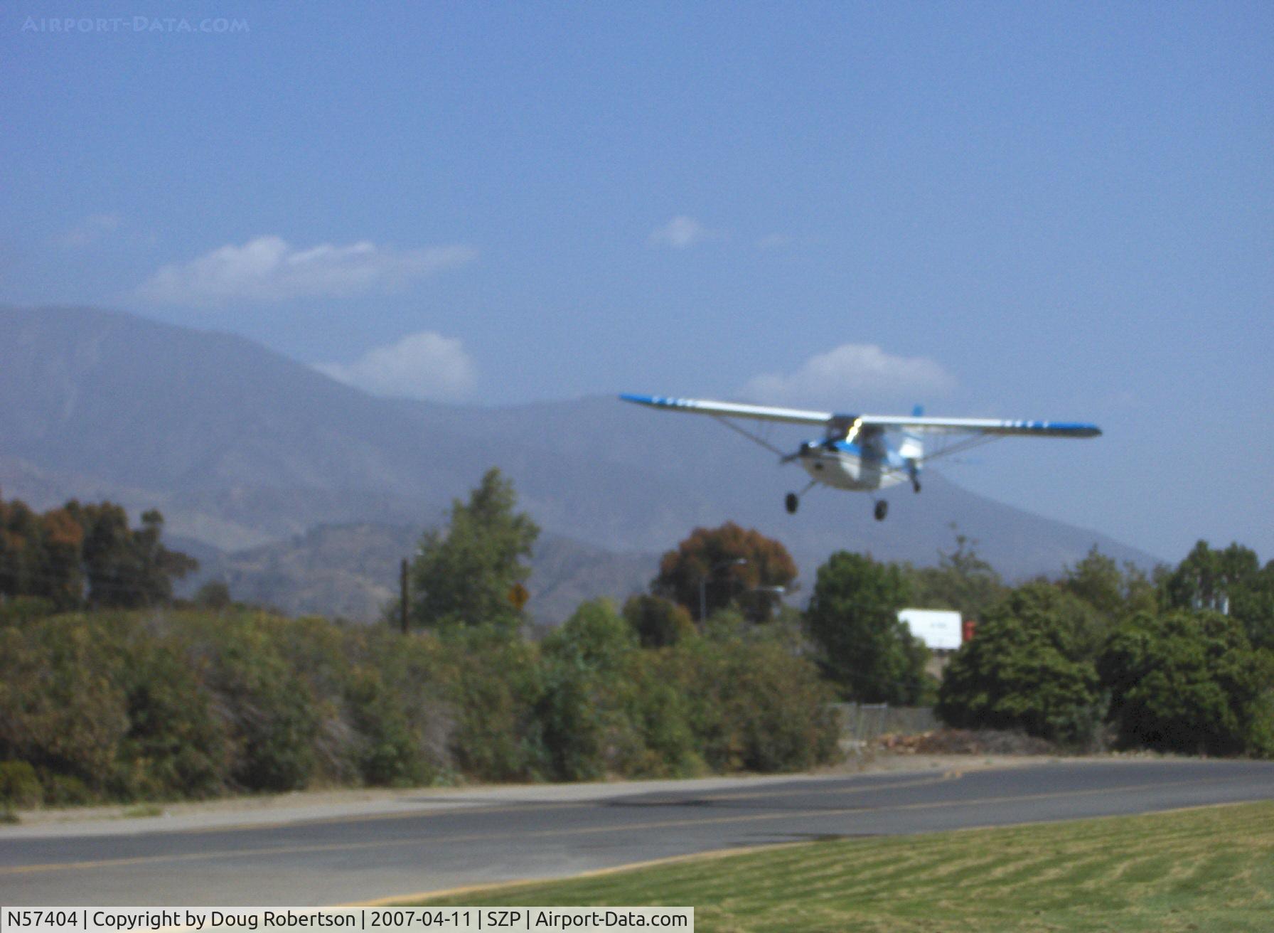 N57404, 1973 Bellanca 7ECA Citabria C/N 940-73, 1973 Bellanca 7ECA CITABRIA, Lycoming O-235 115 Hp, on final for Rwy 22