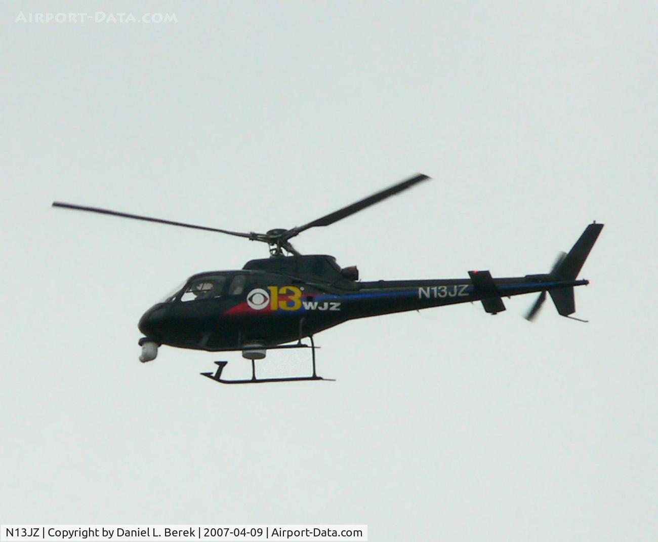 N13JZ, 1979 Aerospatiale AS-350BA Ecureuil C/N 1059, This Squirrel was hovering over a chilly Baltimore, along with two antique banner tow planes.