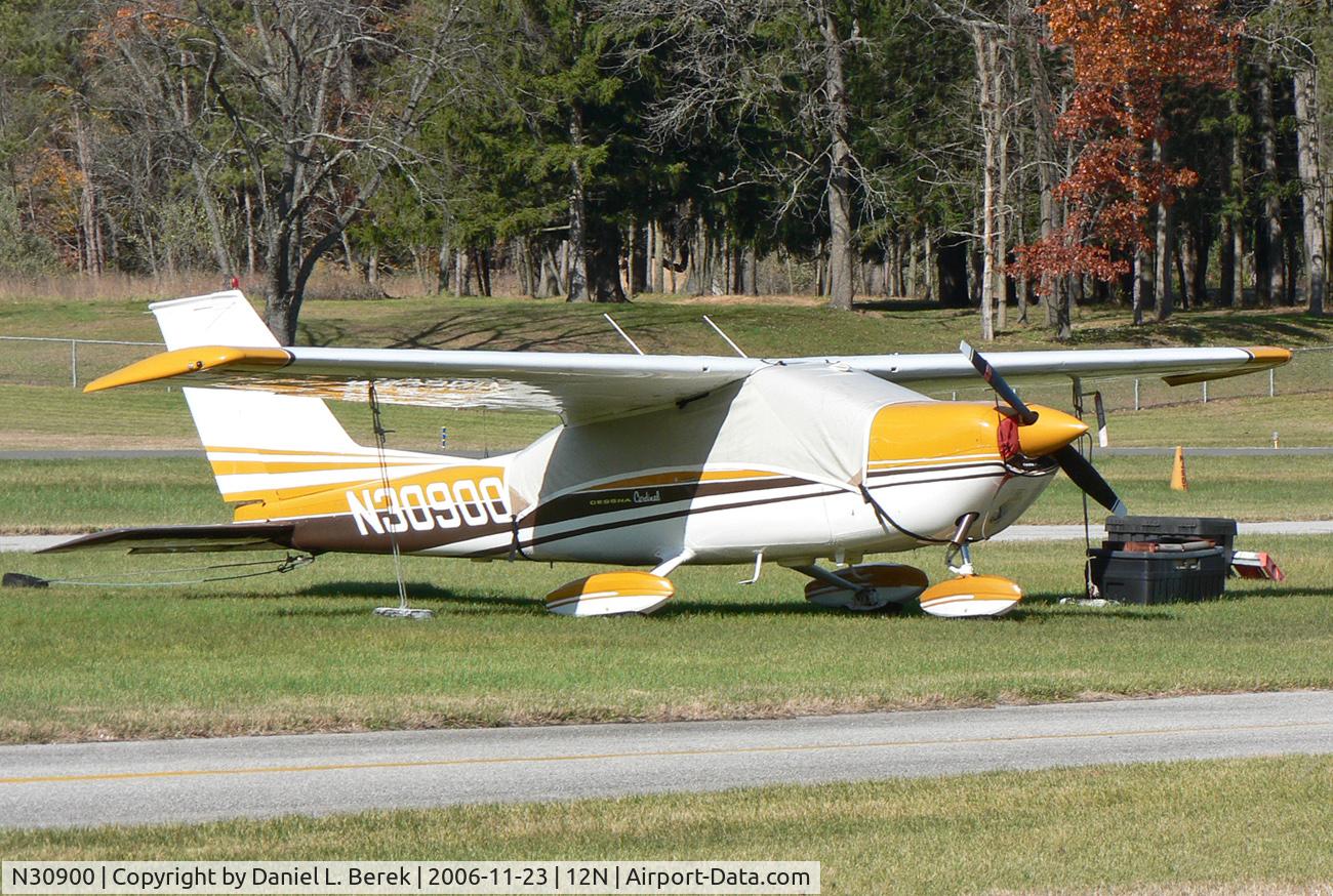 N30900, 1970 Cessna 177B Cardinal C/N 17701536, Goldenrod 1970 Cardinal sits at Aeroflex.