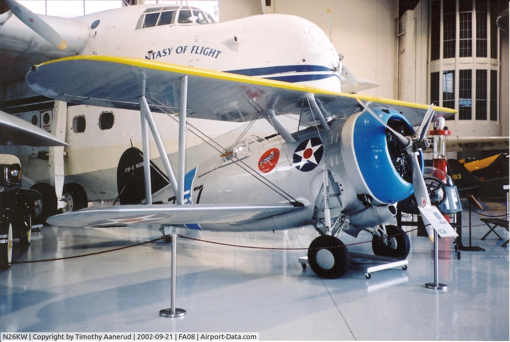 N26KW, 1938 Grumman F3F-2 C/N 1028, Fantasy of Flight, F3F-2, BuNo 1028