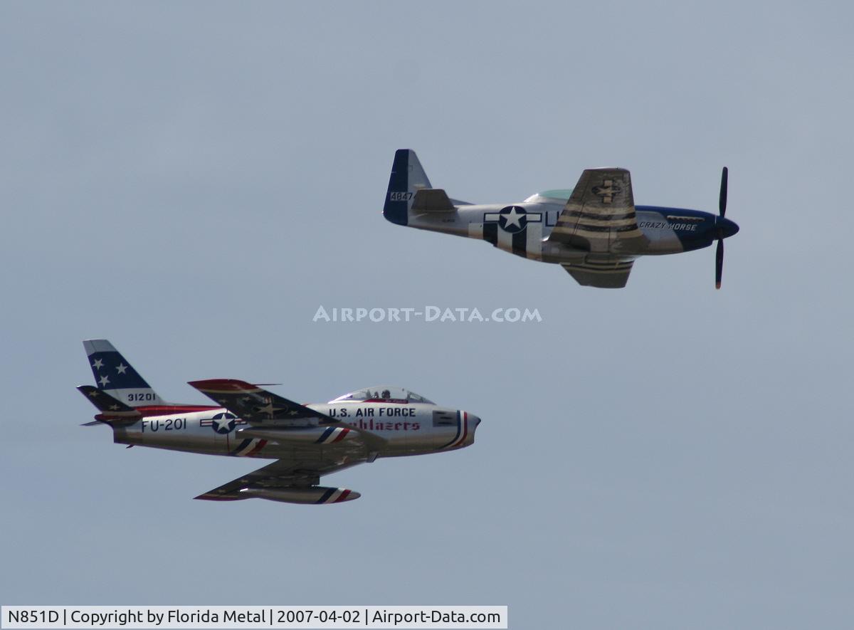 N851D, 1944 North American P-51D Mustang C/N 44-84745, P-51/F-86 Heritage
