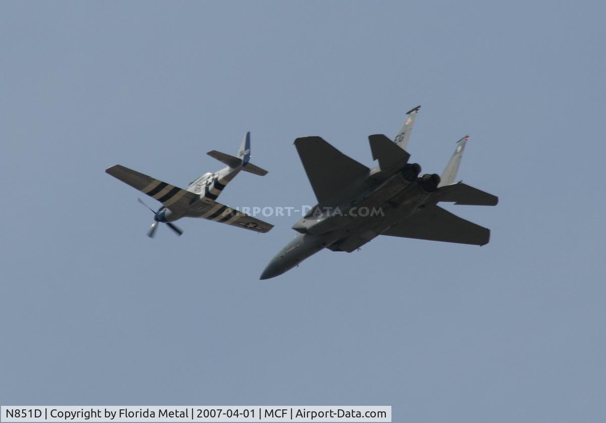 N851D, 1944 North American P-51D Mustang C/N 44-84745, P-51 and F-15 heritage