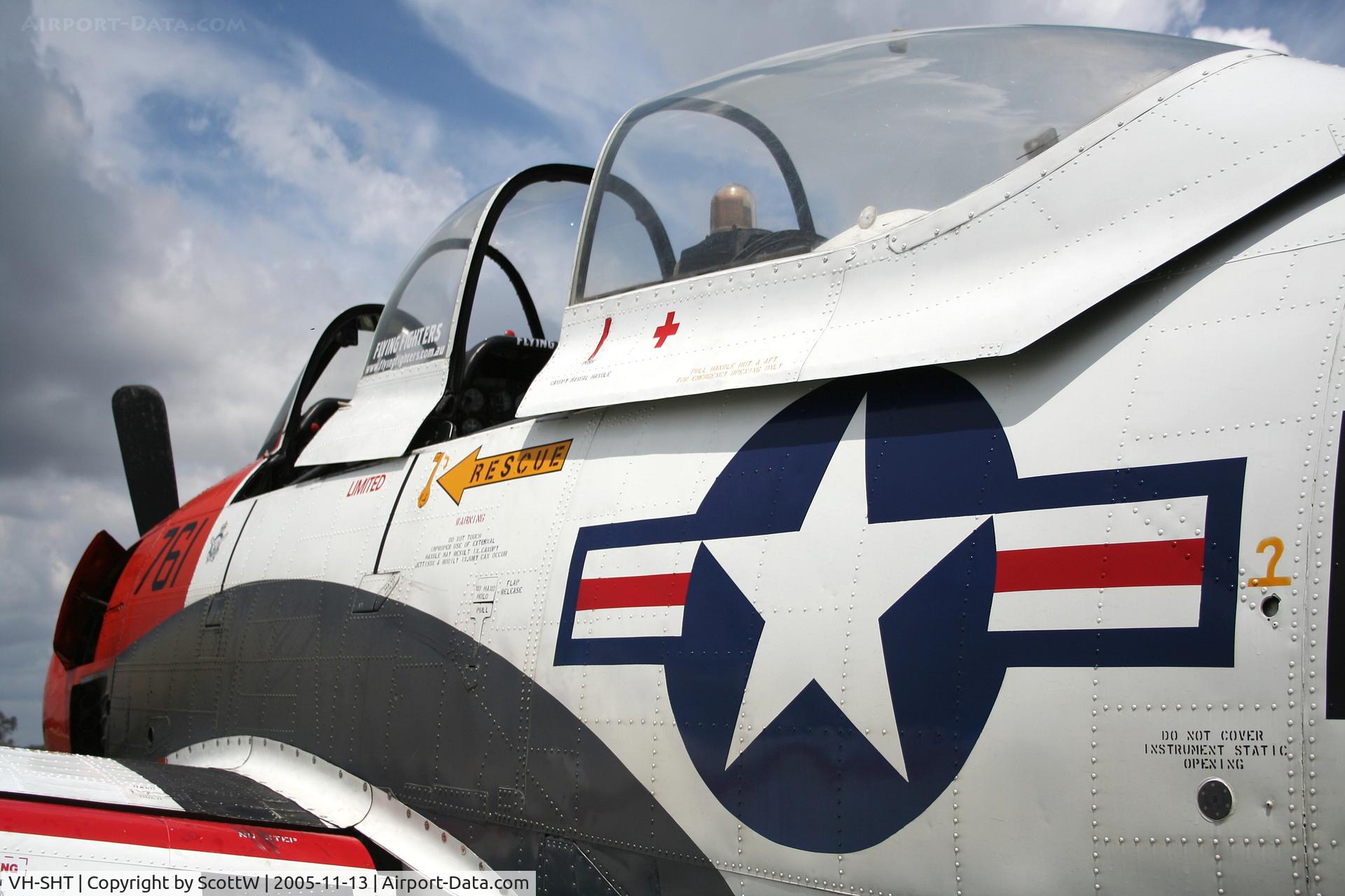VH-SHT, 1954 North American T-28B Trojan C/N 200-330, Image Taken at Archerfield Airport Brisbane QLD