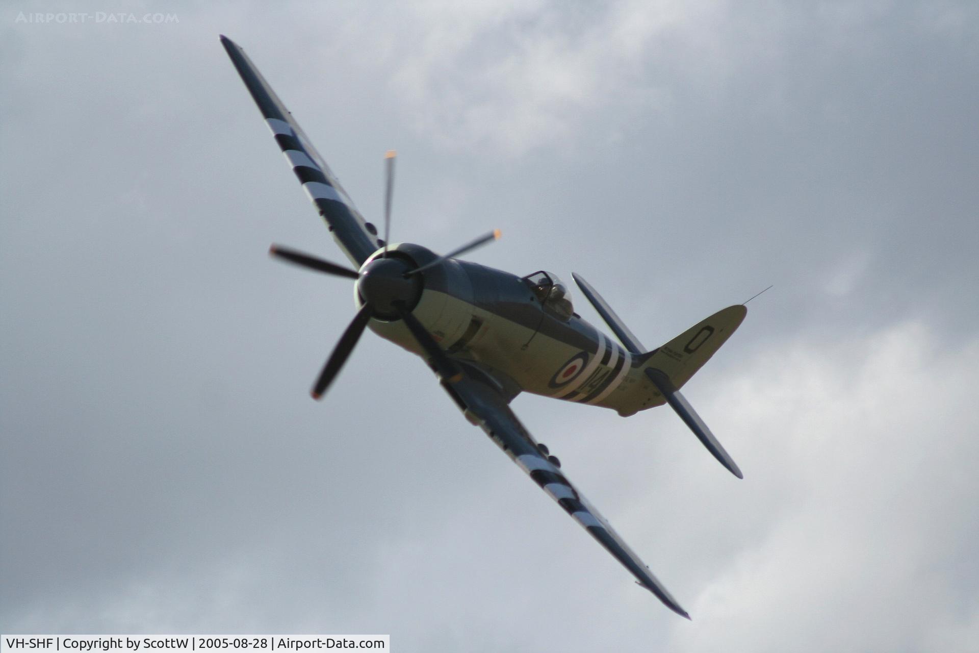 VH-SHF, 1953 Hawker Sea Fury FB.11 C/N 41H/643827, image taken at the 14th annual festival of flight Watts Bridge Memorial Airfield QLD
