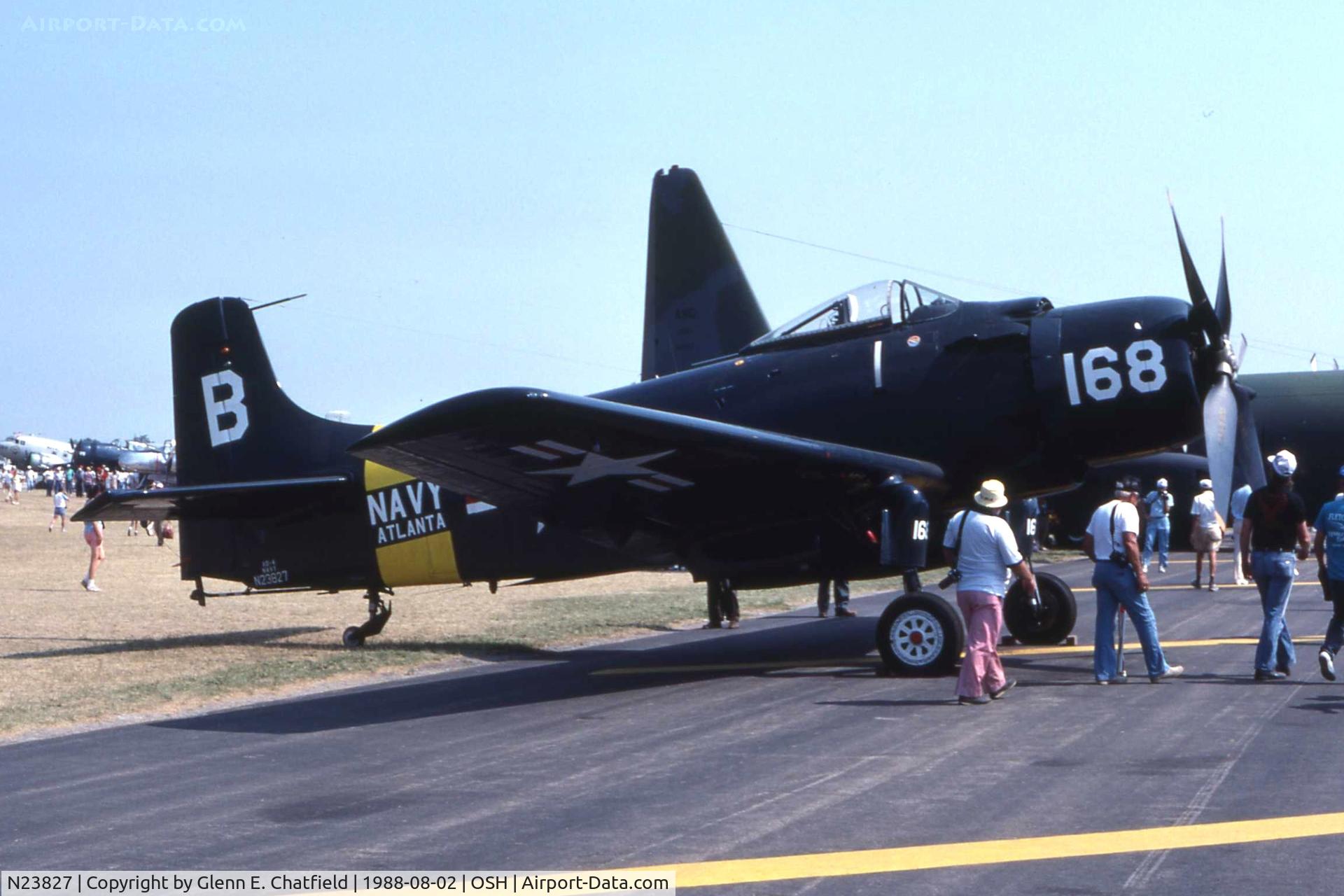 N23827, 1949 Douglas AD-4 C/N 7133, At the EAA Fly In