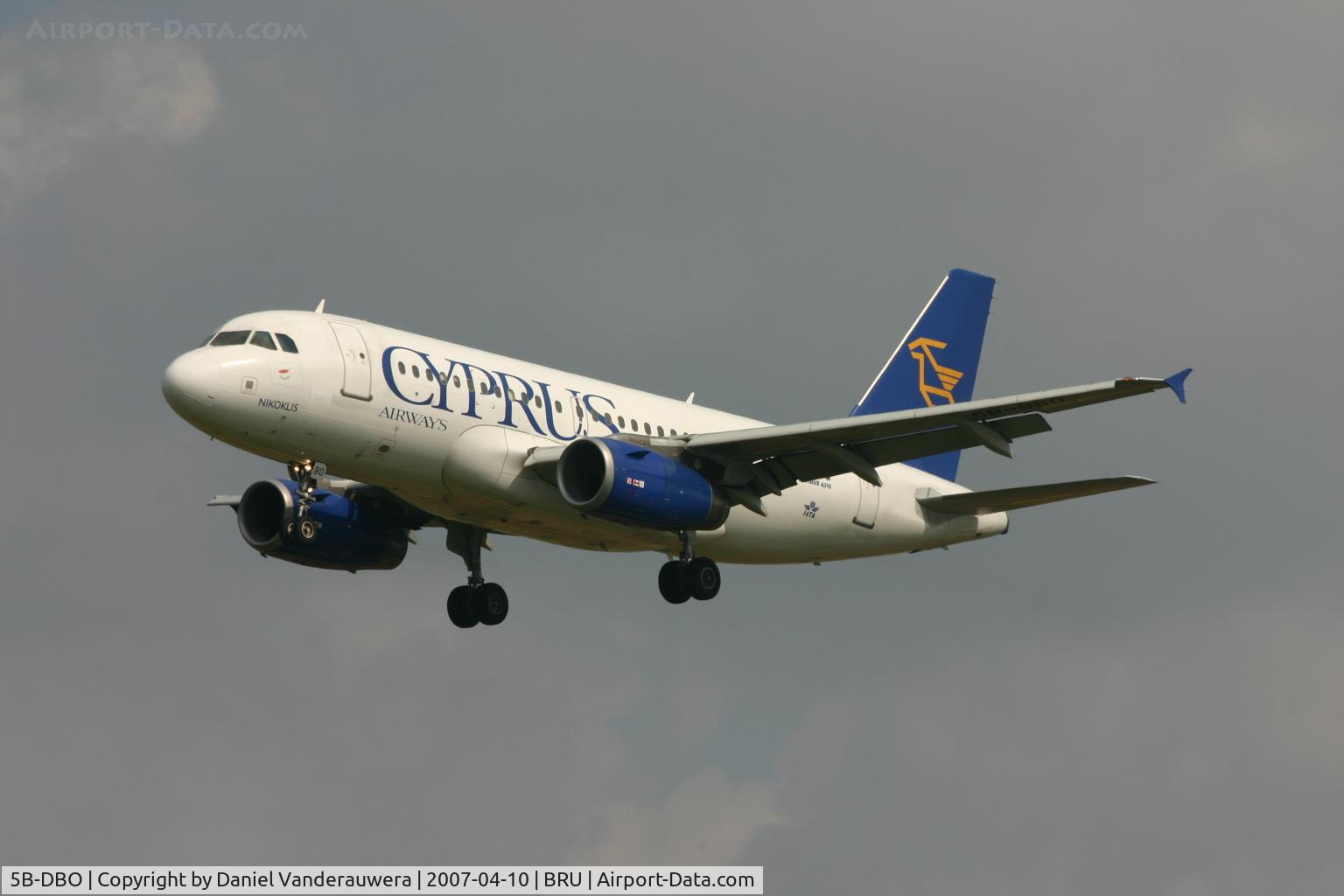 5B-DBO, 2002 Airbus A319-132 C/N 1729, arrival of NIKOKLIS