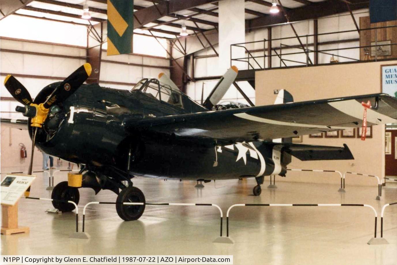 N1PP, 1945 General Motors (Grumman) FM-2 Wildcat C/N 5635, FM-2 86581 at the Kalamazoo Air Zoo