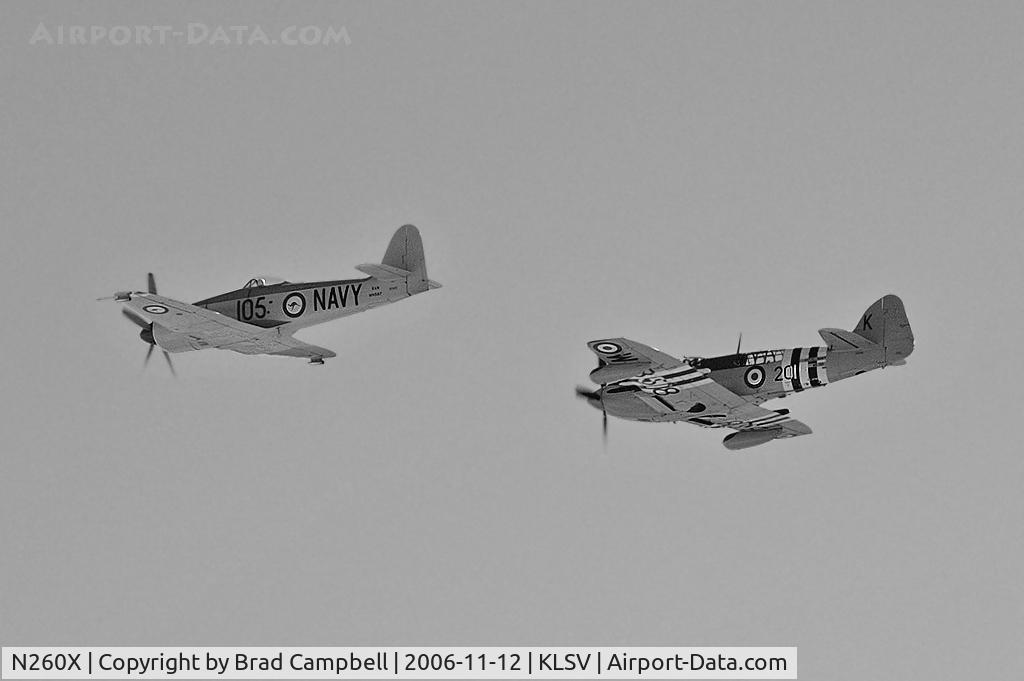 N260X, 1951 Hawker Sea Fury FB11 C/N 41H/636334, Lower - Edward G. Kurdziel - Del Mar, California - 1950 Fairey Aviation Ltd Firefly AS-6 / Upper - Getchell Aircraft - San Jose, California - 1951 Hawker Mk II Sea Fury / Aviation Nation 2006ion 2006.