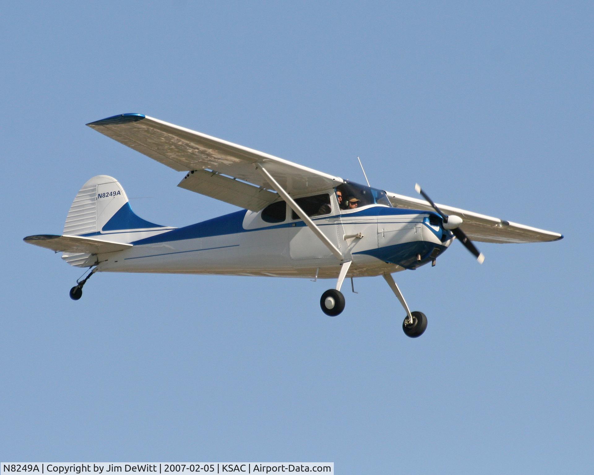 N8249A, 1952 Cessna 170B C/N 25101, Cessna 170 landing at Sacramento Executive