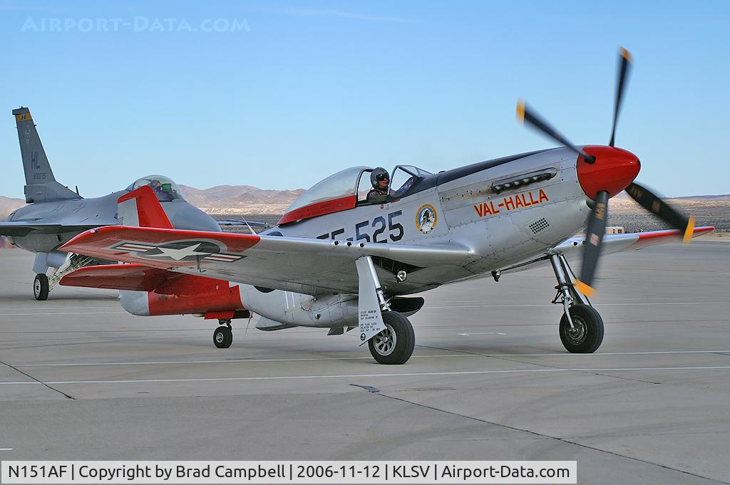 N151AF, 1945 North American P-51D Mustang C/N 45-11525, North American/Aero Classic - Val Halla / Aviation Nation - 2006