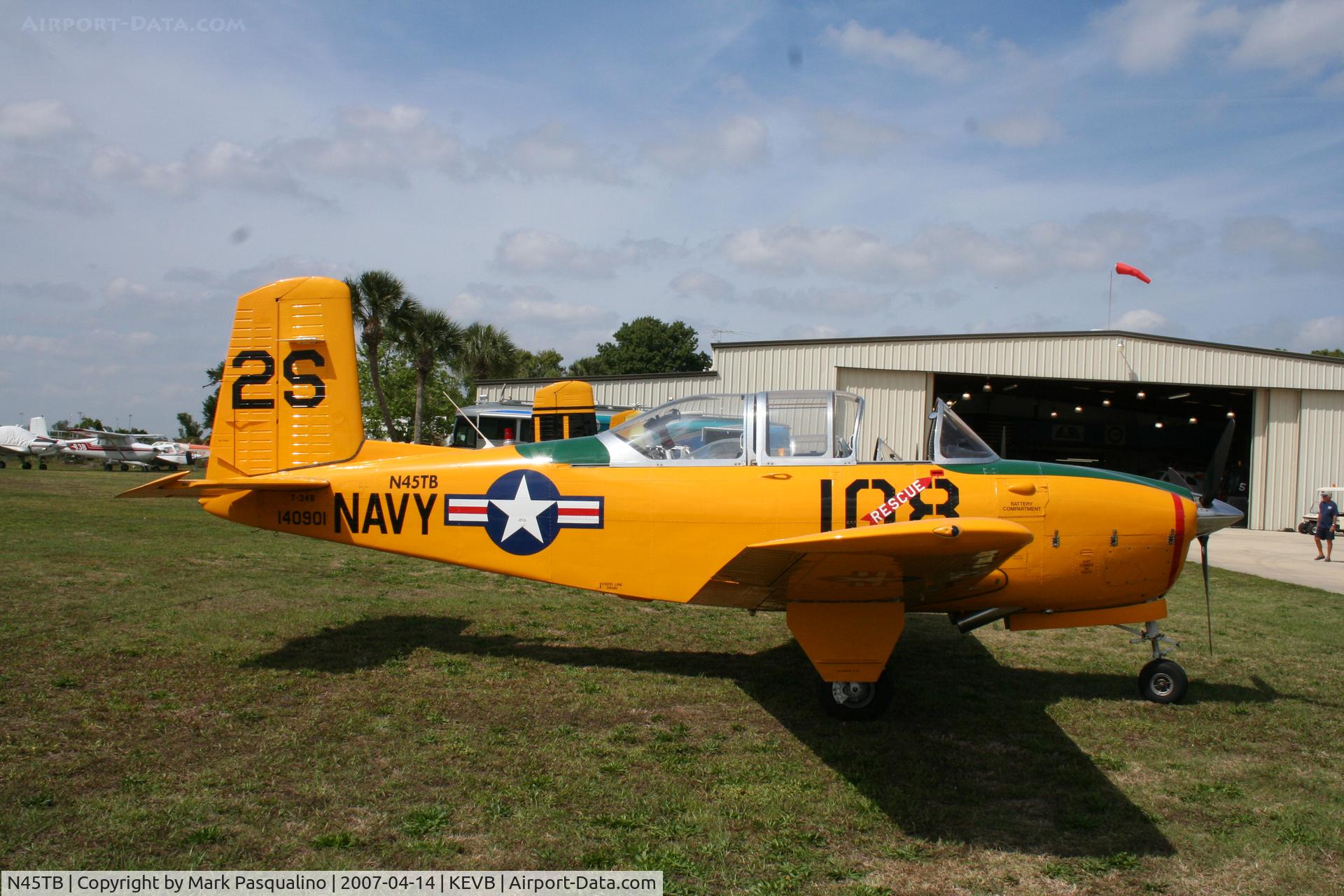 N45TB, 1956 Beech D-45 Mentor C/N BG-235, Beech T-34B