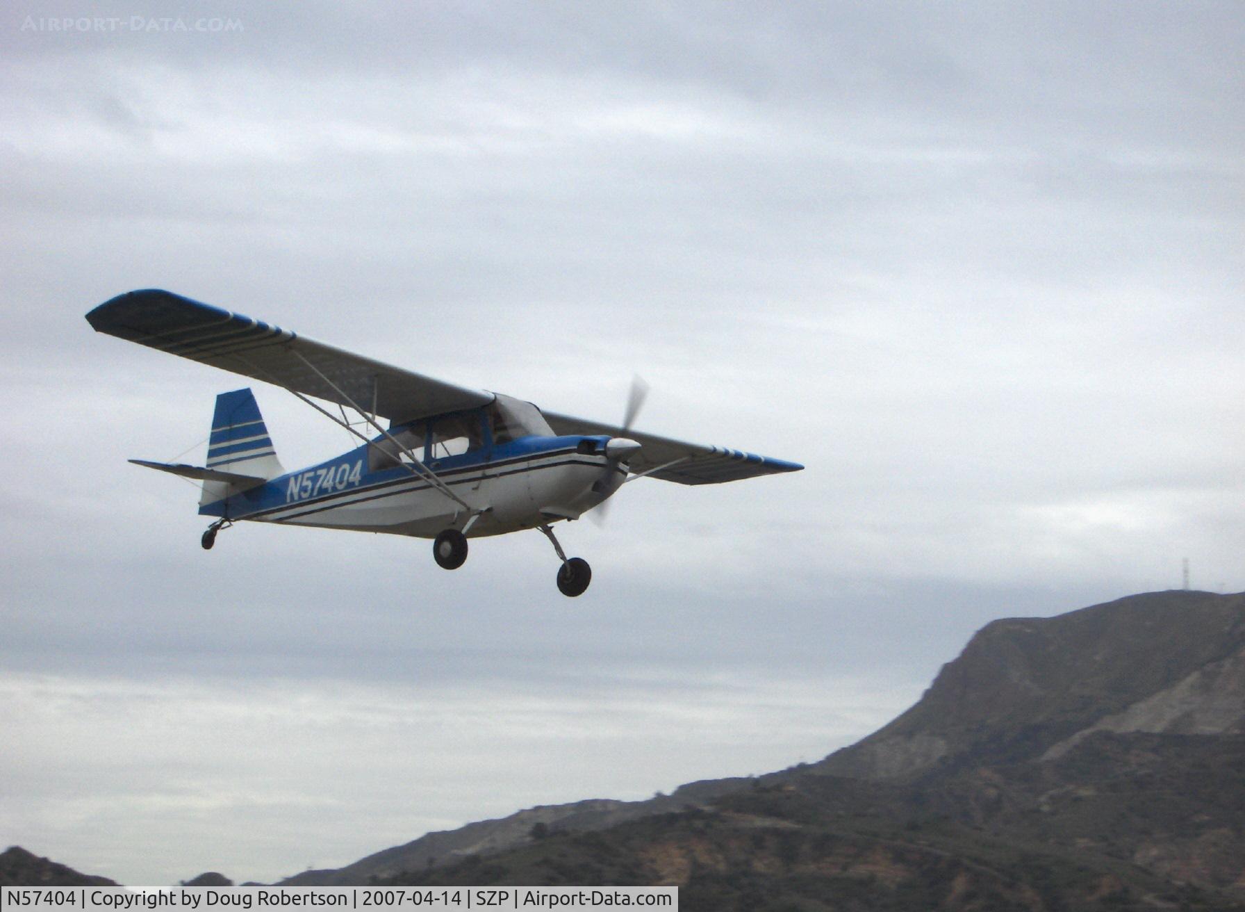 N57404, 1973 Bellanca 7ECA Citabria C/N 940-73, 1973 Bellanca 7ECA CITABRIA, Lycoming O-235 115 Hp, on final for Rwy 22