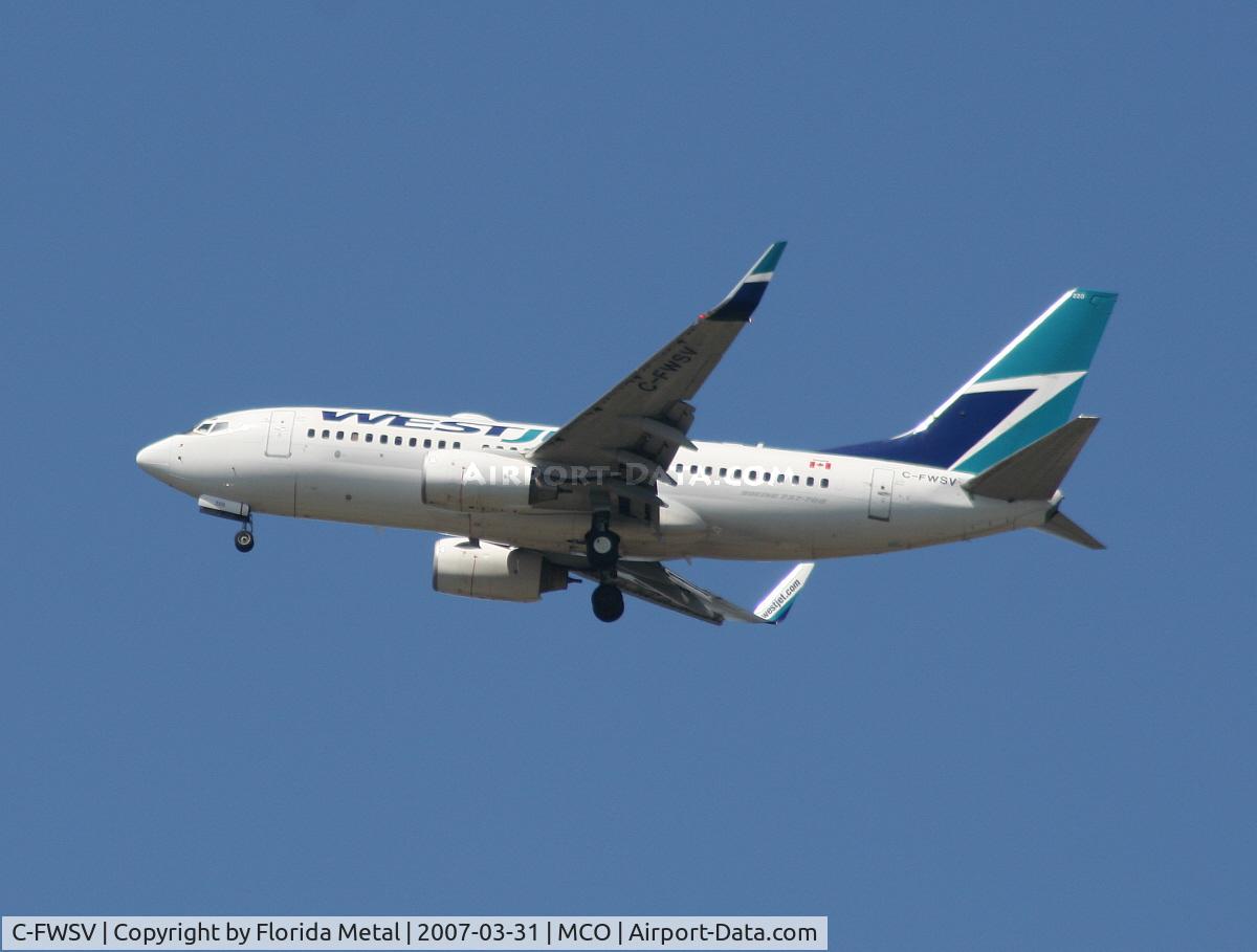 C-FWSV, 2003 Boeing 737-7CT C/N 32760, West Jet