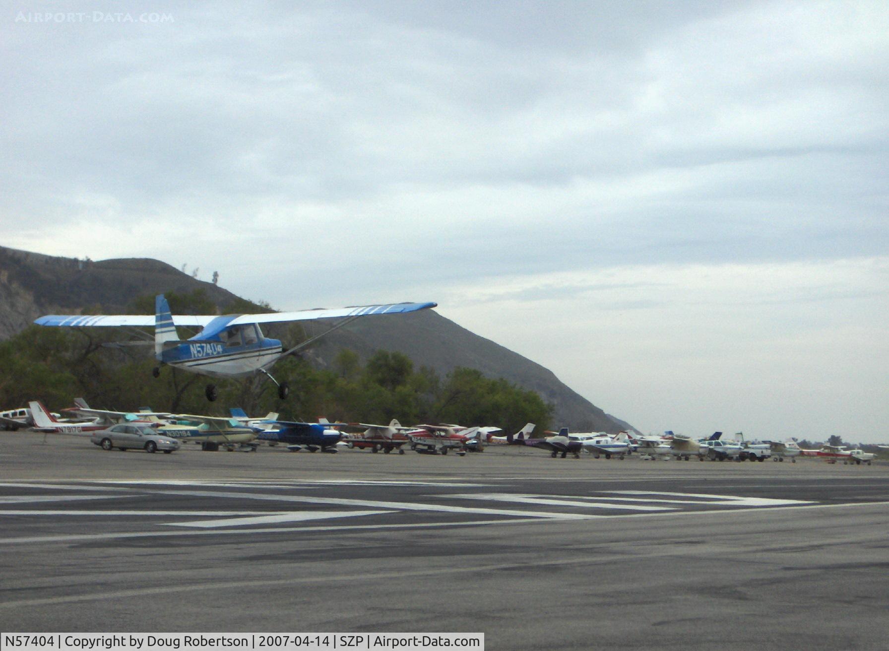 N57404, 1973 Bellanca 7ECA Citabria C/N 940-73, 1973 Bellanca 7ECA CITABRIA, Lycoming O-235 115 Hp, near touchdown Rwy 22