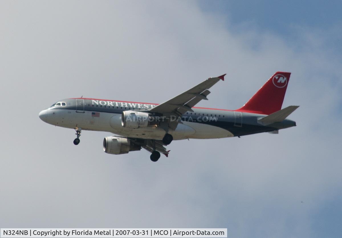 N324NB, 2001 Airbus A319-114 C/N 1456, Northwest