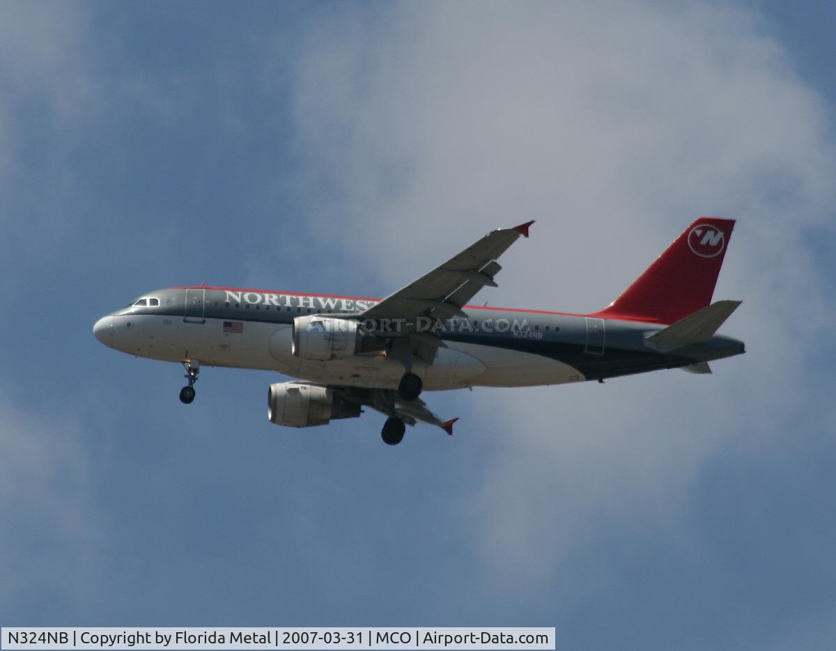 N324NB, 2001 Airbus A319-114 C/N 1456, Northwest