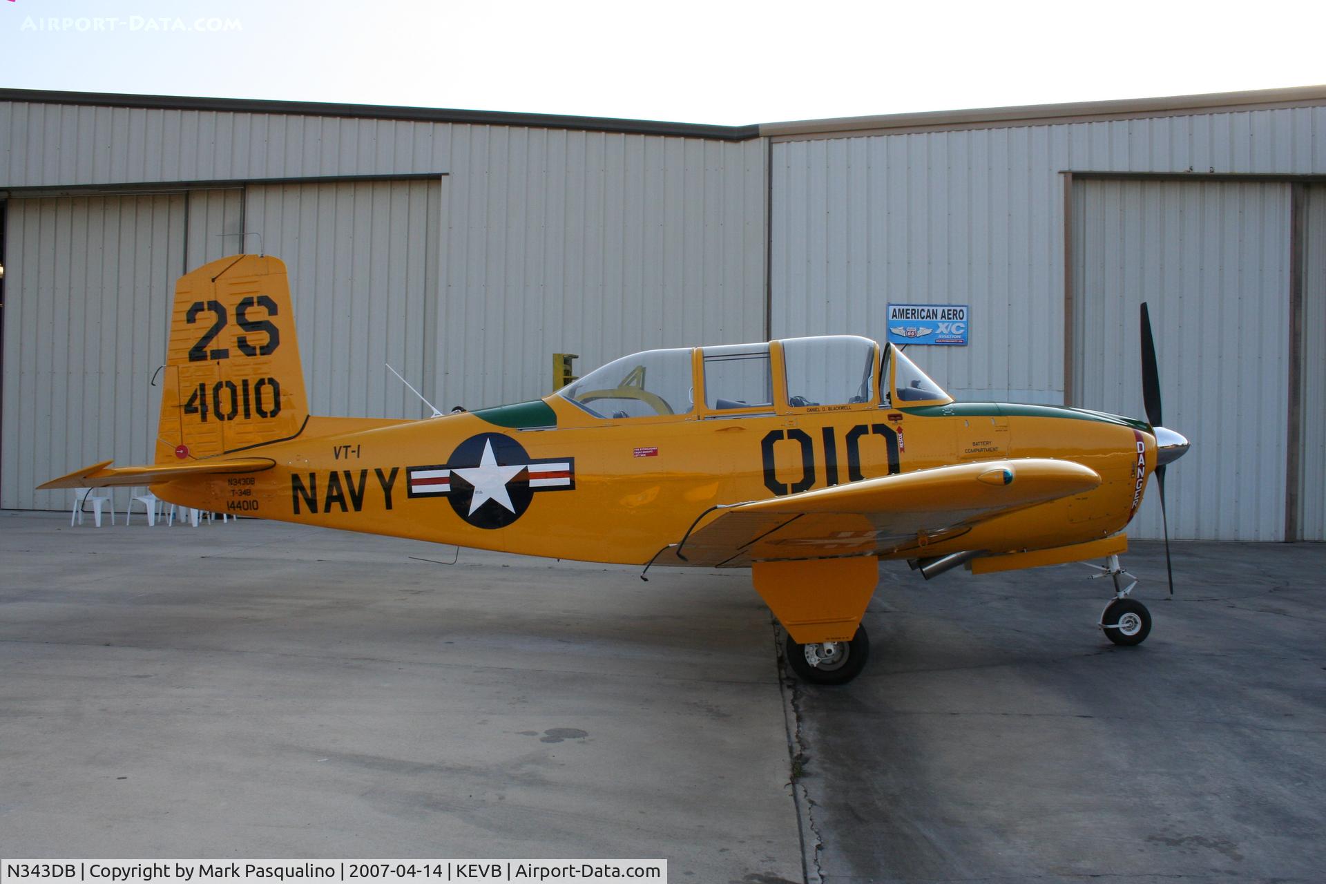 N343DB, 1957 Beech T-34B Mentor C/N BG-317, Beech T-34B