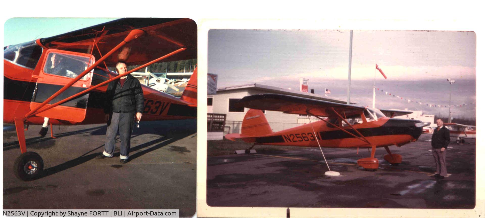 N2563V, 1948 Cessna 170 C/N 18068, Dad and Poppy At Bellingham Wa.