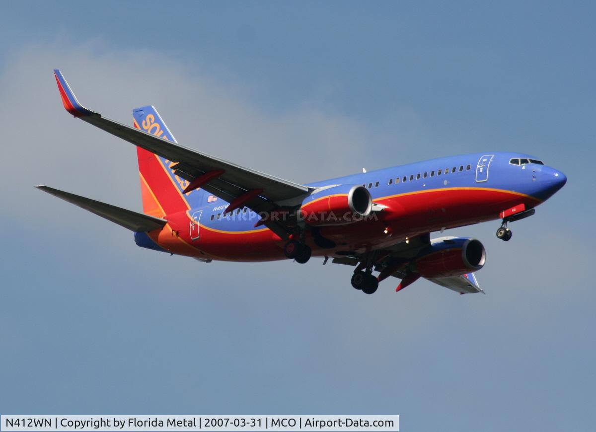 N412WN, 2001 Boeing 737-7H4 C/N 29818, Southwest