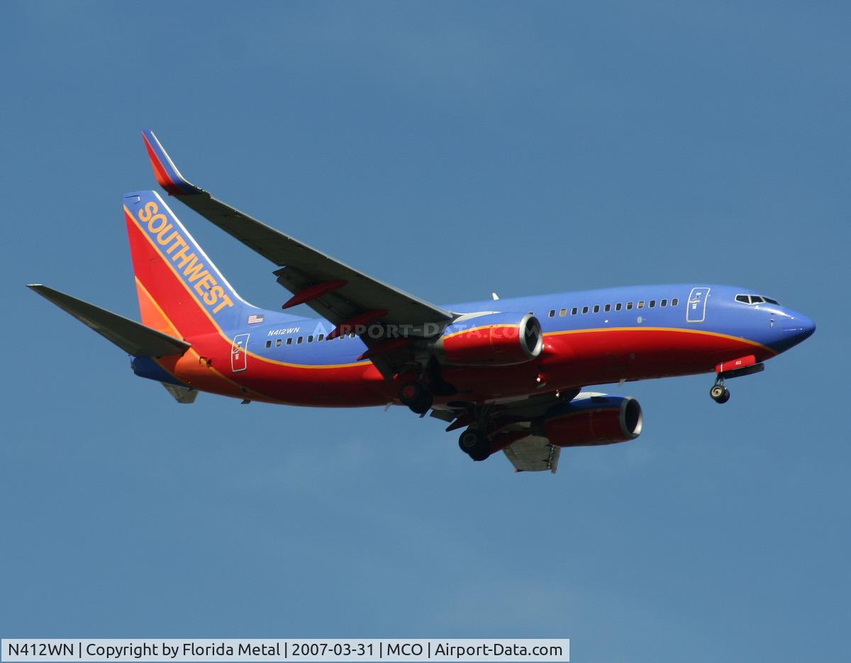 N412WN, 2001 Boeing 737-7H4 C/N 29818, Southwest