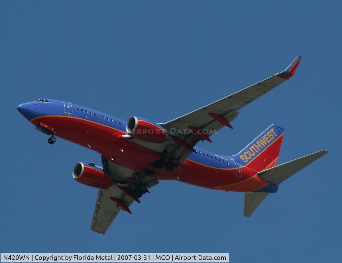 N420WN, 2001 Boeing 737-7H4 C/N 29825, Southwest
