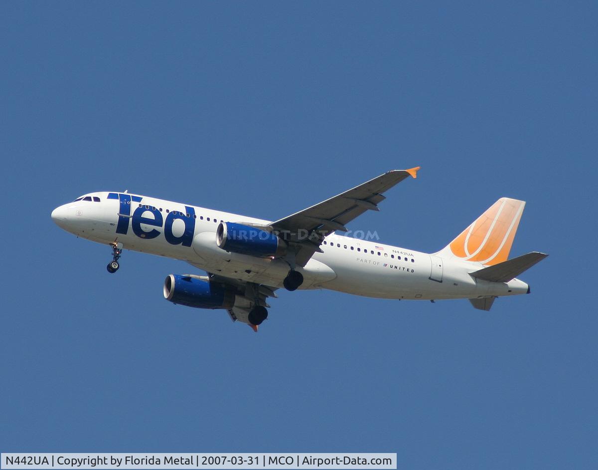 N442UA, 1998 Airbus A320-232 C/N 780, Ted