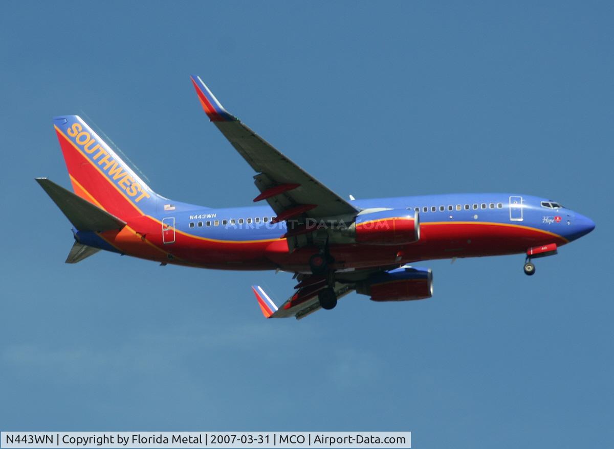 N443WN, 2003 Boeing 737-7H4 C/N 29838, Southwest