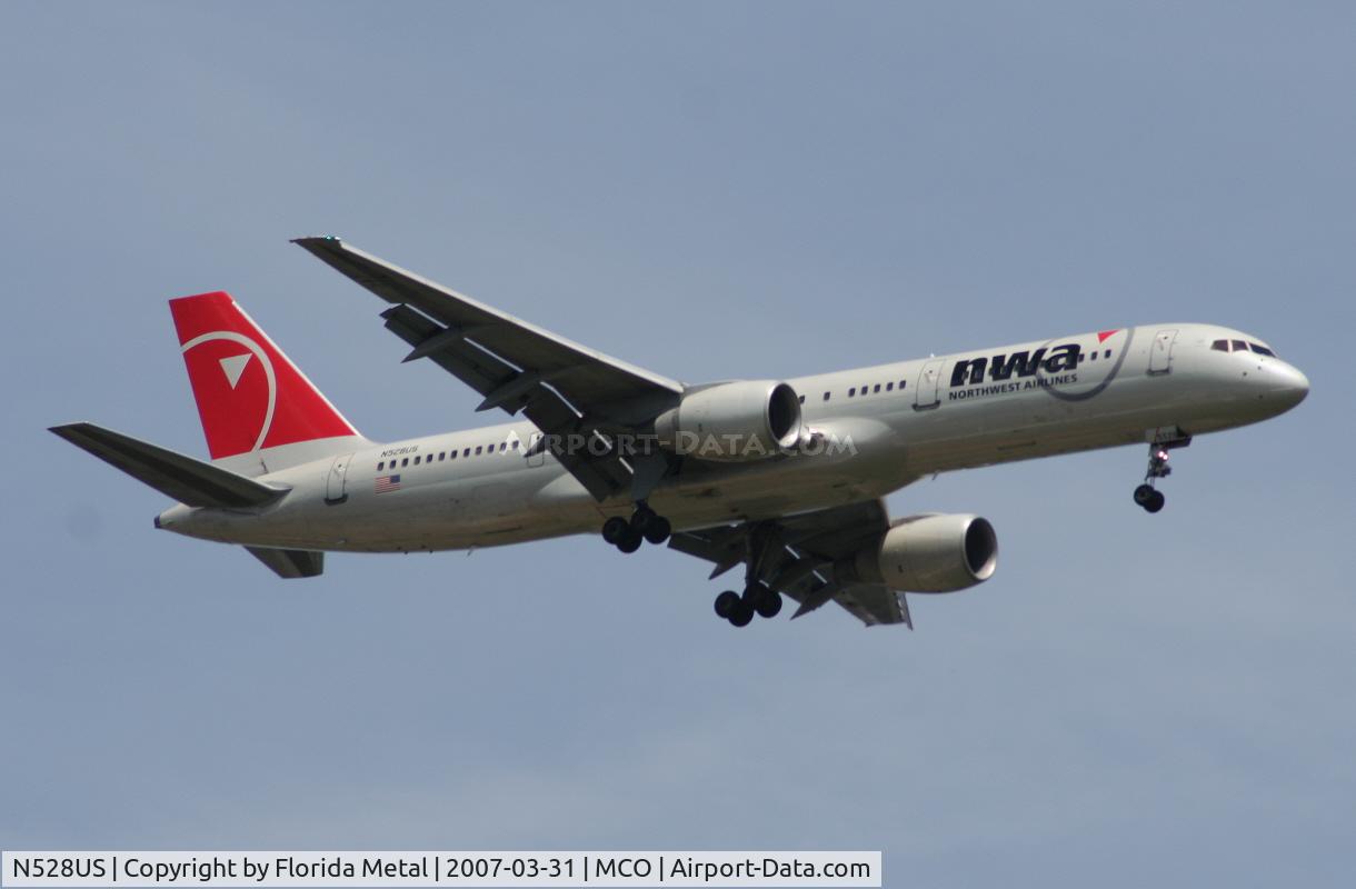 N528US, 1987 Boeing 757-251 C/N 23843, Northwest