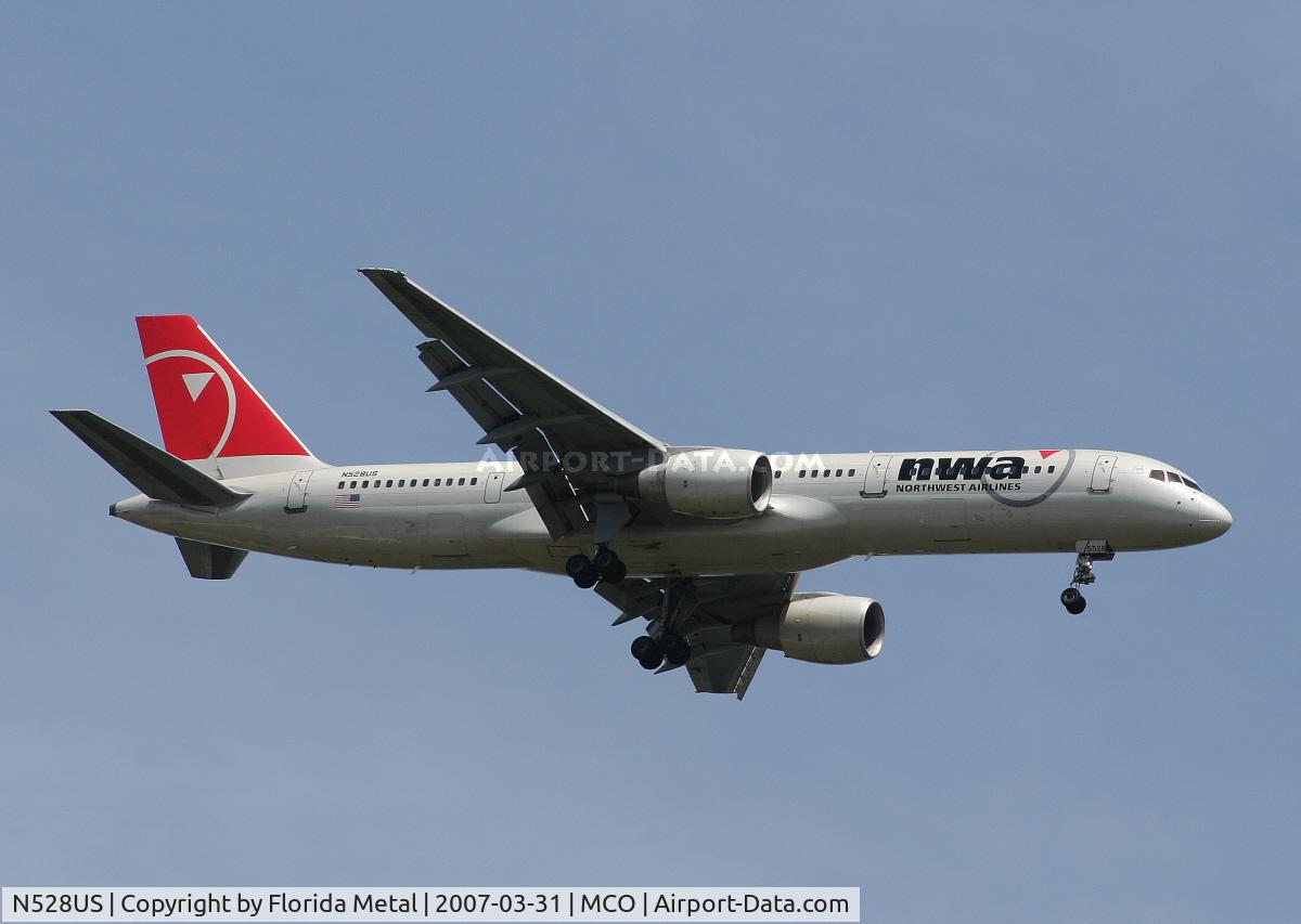 N528US, 1987 Boeing 757-251 C/N 23843, Northwest