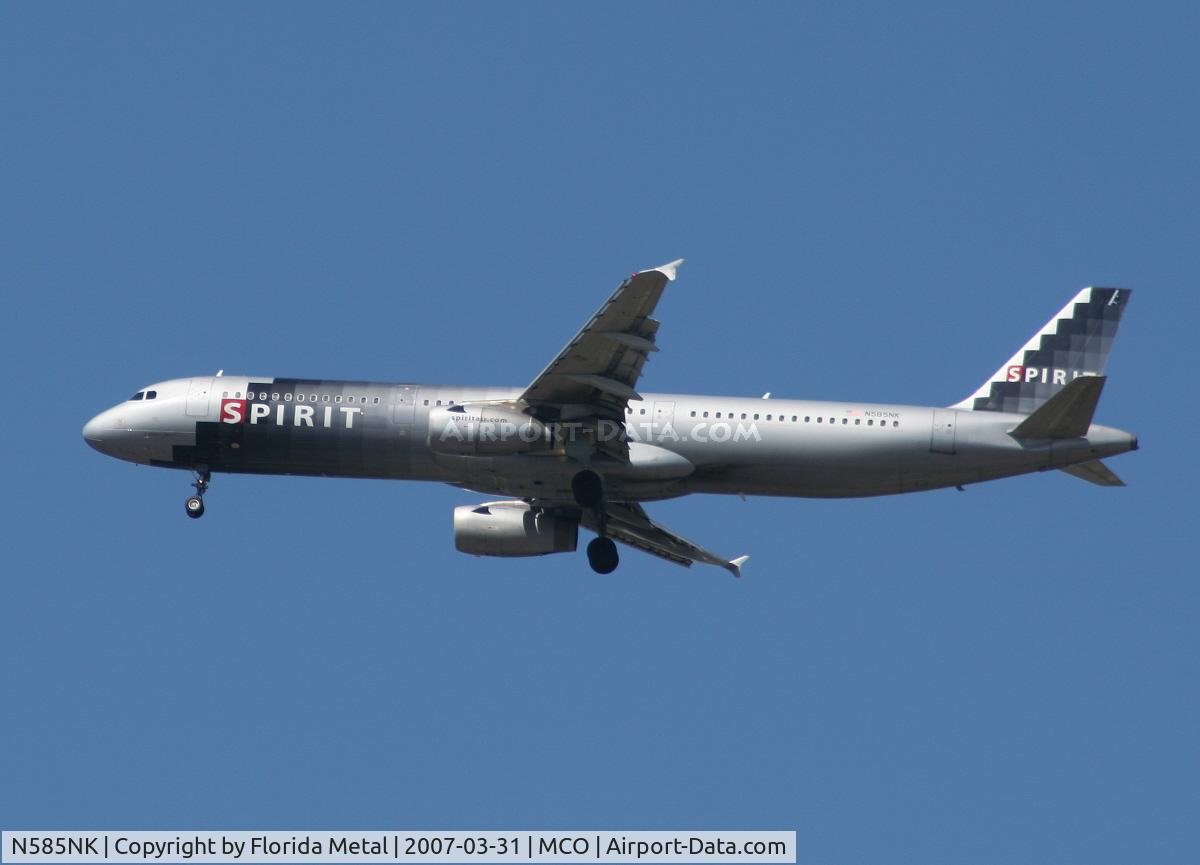 N585NK, 2001 Airbus A321-231 C/N 1438, Spirit