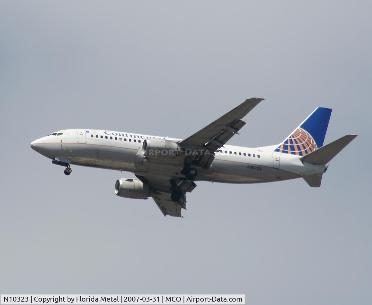 N10323, 1986 Boeing 737-3TO C/N 23374, Continental