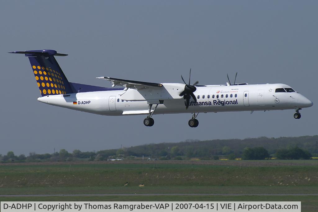 D-ADHP, 1998 De Havilland Canada DHC-8-402 Dash 8 C/N 4003, Augsburg Airways Dash 8-400