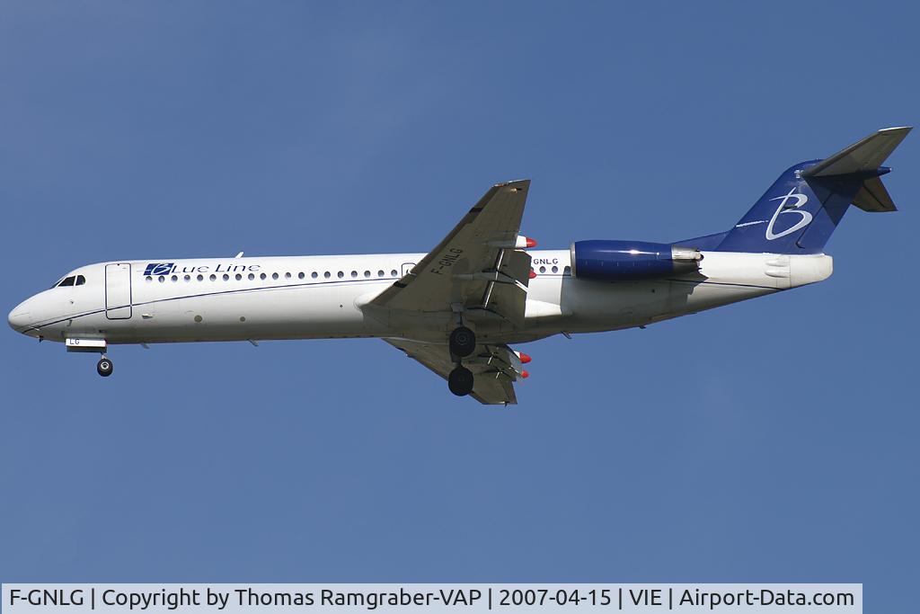 F-GNLG, 1991 Fokker 100 (F-28-0100) C/N 11363, Blue Line Fokker 100