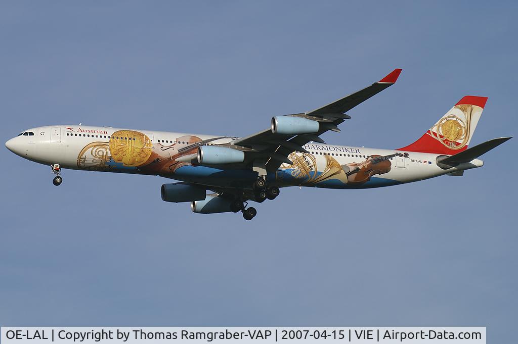 OE-LAL, 1999 Airbus A340-313 C/N 263, Austrian Airlines Airbus A340-300