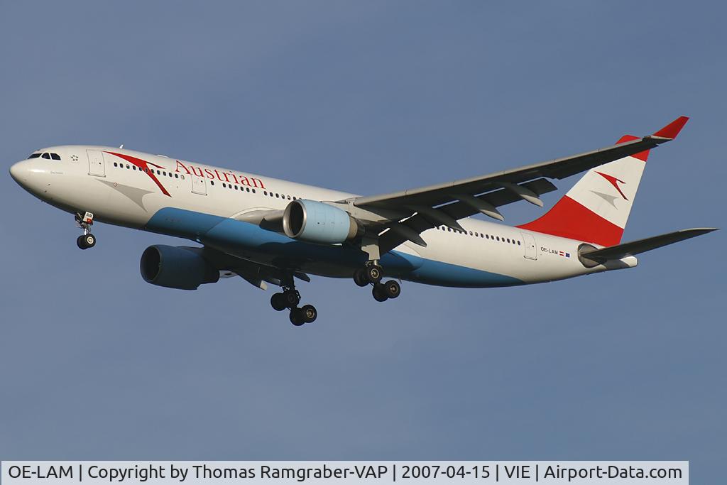 OE-LAM, 1998 Airbus A330-223 C/N 223, Austrian Airlines Airbus A330-200