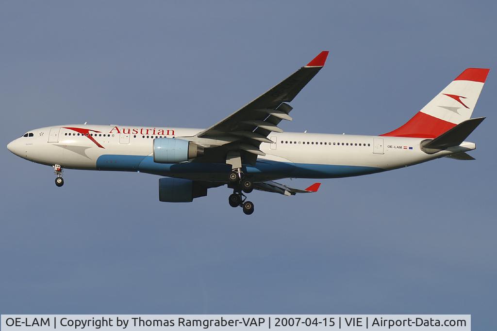 OE-LAM, 1998 Airbus A330-223 C/N 223, Austrian Airlines Airbus A330-200