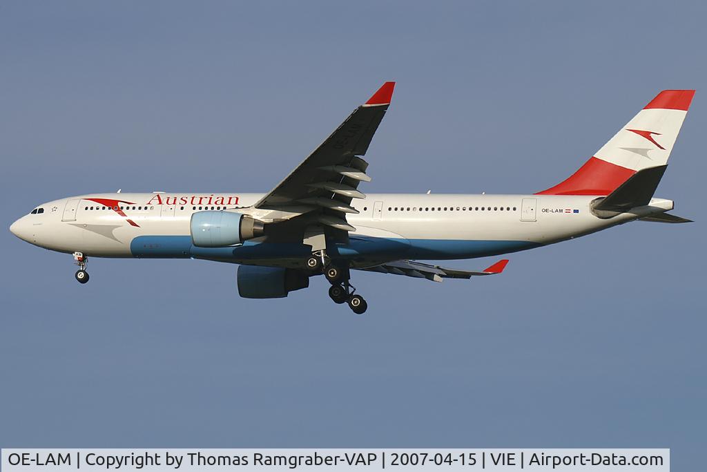 OE-LAM, 1998 Airbus A330-223 C/N 223, Austrian Airlines Airbus A330-200