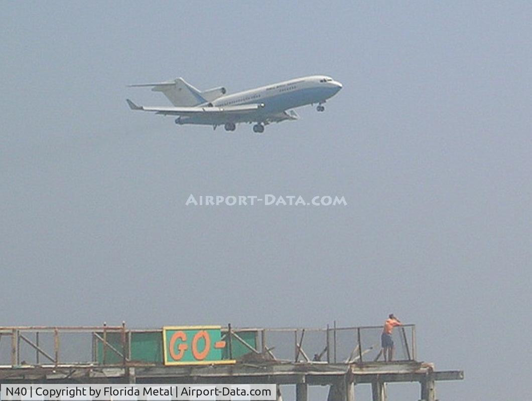 N40, 1968 Boeing 727-100 C/N 19854, FAA 727 over Atlantic City Beach